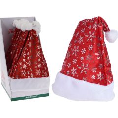 Mikulášská čepice se sněhovými vločkami