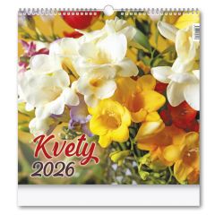 Nástěnný kalendář Flowers 2026