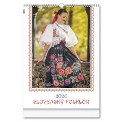 Nástěnný kalendář Slovenský folklór 2026