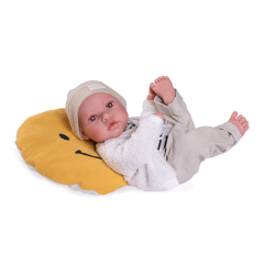 MUNECAS ANTONIO JUAN  Novorozená panenka Erik s usměvavým polštářem, 42 cm