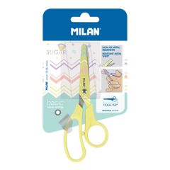 Milan  Nůžky MILAN Basic Pastel Edition žluté - blistr