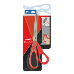 Milan  Nůžky MILAN kancelářské červené 20 cm - blistr