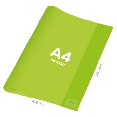Obal na notebook A4 PVC 432x304 mm Neon Color - průhledný/zelený