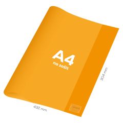Obal na notebook A4 PVC 432x304 mm Neon Color - transparentní/oranžový