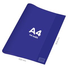 Obal na notebook A4 PVC 432x304 mm - průhledný/modrý