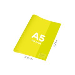 Obal na notebook A5 PVC 306x217 mm Neon Color - průhledný/žlutý