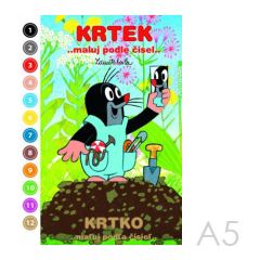 AKIM  Omalovánka A5 Akim - Krtek - Maluj podle čísel