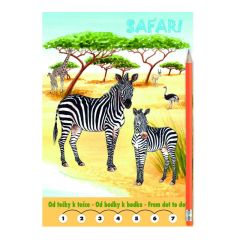 Omalovánka A5 Akim - Od tečky k tečce + tužka s gumou