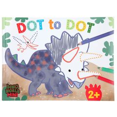 Create Your  Omalovánka Dino World Mini - Dot to Dot