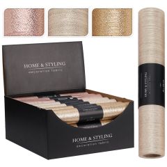 Organza 28x200 cm - lurexová látka (mix zlatých barev)