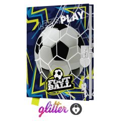 Památník JUNIOR 14x18 cm, 80 list. čistý se zámkem - Let´s Play Football