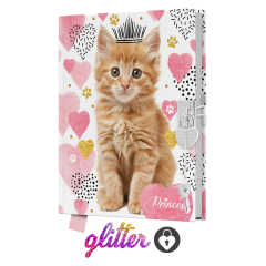 Památník JUNIOR 14x18 cm, 80 list. čistý se zámkem - Princess