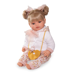 MUNECAS ANTONIO JUAN  Panenka Beni s malou taškou 42 cm, se zvukem