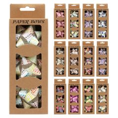 Papírová růžice 75 mm, 3 ks (mix 12 vzorů) v krabici