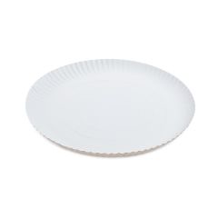Papírový talíř hluboký bílý Ø30cm [50 ks]