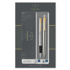 Parker  Parker Jotter Stainless Steel GT sada plnicí pero a kuličková tužka