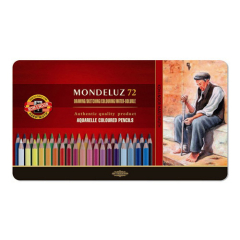 Koh-i-noor Mondeluz  Pastelky Akvarel  v plech. puzdre 72ks