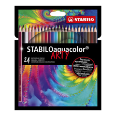 Pastelky akvarelové STABILO aquacolor Artyom, 24 ks různých barev