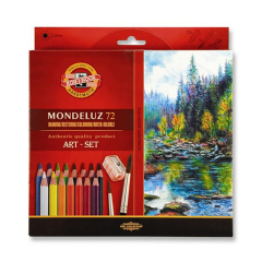 Koh-i-noor Mondeluz  Pastelky KOH-I-NOOR Mondeluz, akvarelové, sada 72 ks