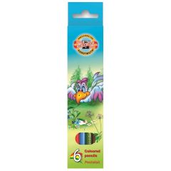 Pastelky KOH-I-NOOR šestihranné (sada 6 ks) Ptáci