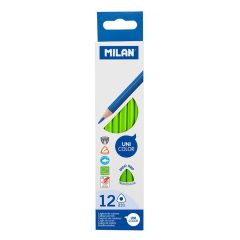Milan  Pastelky MILAN Ergo Grip trojhranné, Light Green