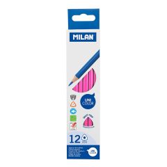 Milan  Pastelky MILAN Ergo Grip trojhranné, Pink