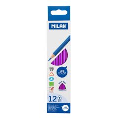 Milan  Pastelky MILAN Ergo Grip trojhranné, Purple