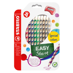 Stabilo  Pastelky STABILO EASYcolors pro praváky - 12 ks sada se struhadlem