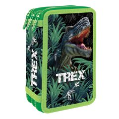 Penál plátěný prázdný - 3 patrový, Seria 6 - T-Rex