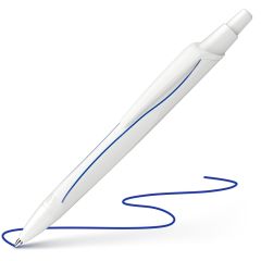 SCHNEIDER  Pero kuličkové Schneider Reco bílé - modrá náplň