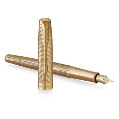 Pero plnicí PARKER Sonnet SE Ciselé GT 18K - hrot F, černá náplň