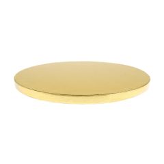 Pevný kulatý dortový podnos průměr 35 cm / tloušťka 12 mm - zlatý