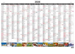 Plánovací roční mapa 2026 A1 obrazová