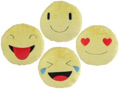 Polštář plyšový smajlík 36x36x10cm 4druhy v sáčku