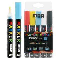 M&G  Popisovač akrylový M&G Acrylic Marker 2 mm, sada 5 ks