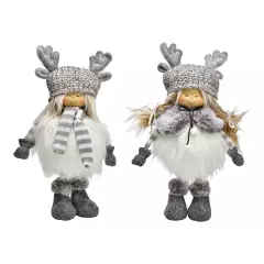 Postavička holčičky v zimních šatech 31 cm (mix 2 vzorů /cena za 1 kus)