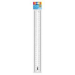 Pravítko 30 cm, transparentní