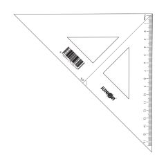 Pravítko trojúhelník s ryskou JUNIOR16 cm