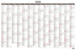 Helma 365  Roční plánovací mapa 2026 A1 bez obrázku