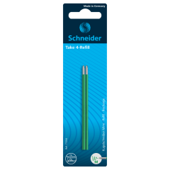 SCHNEIDER  Sada 2 kuličkových náplní Schneider Take 4 M - zelená