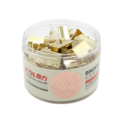 Sada kancelářských sponek 42 ks /3 velikosti - zlatá