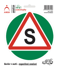 Samolepka Senior v autě (průměr 13 cm)
