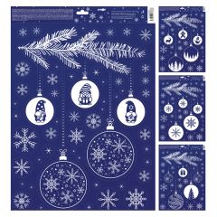 Samolepky JUNIOR 30x42 cm - Vánoční koule - Mix