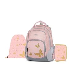 Školní batoh  Set 3dílný OXY GO Motýl