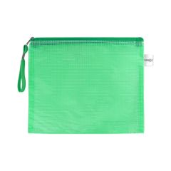 Síťovaná obálka se zipem PVC / A5, zelená