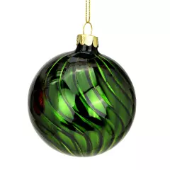 WURM  Skleněná vánoční koule 8 cm - zelená