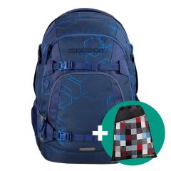 Školní batoh coocazoo MATE, Blue Motion, certifikát AGR