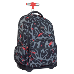 Milan  Školní batoh na kolečkách MILAN (25 l) Rocket Boom, black & grey