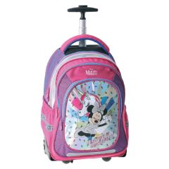 JUNIOR-ST  Školní batoh na kolečkách Trolley Minnie Mouse, Believe in unicorn