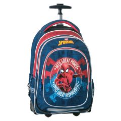 JUNIOR-ST  Školní batoh na kolečkách Trolley Spider-Man, Emblem